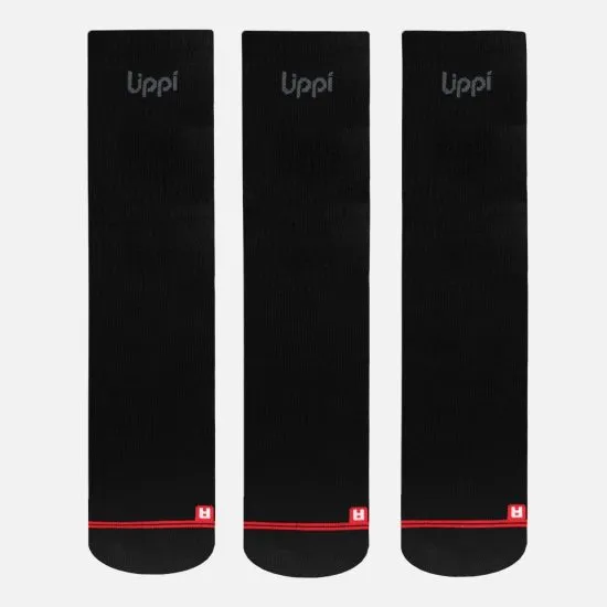 Tripack calcetines Logo Lippi Pack Long Negro - Imagen 2