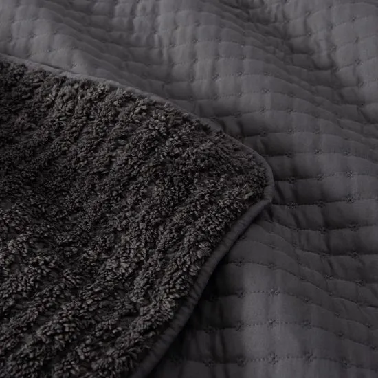 Cubrecama Quilt Lineal Sherpa 2 Plazas Marengo Fabrics - Imagen 2