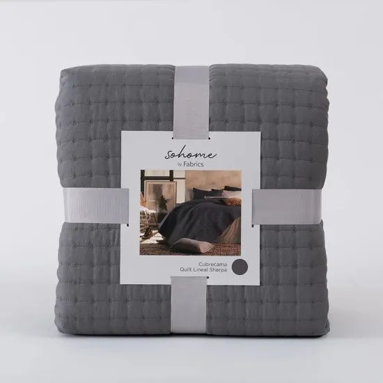 Cubrecama Quilt Lineal Sherpa 2 Plazas Marengo Fabrics - Imagen 3