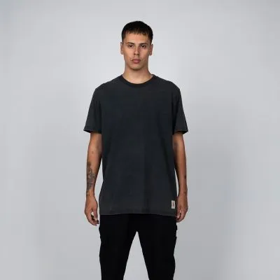 Polera Hombre Negra Básica Algodón Reef