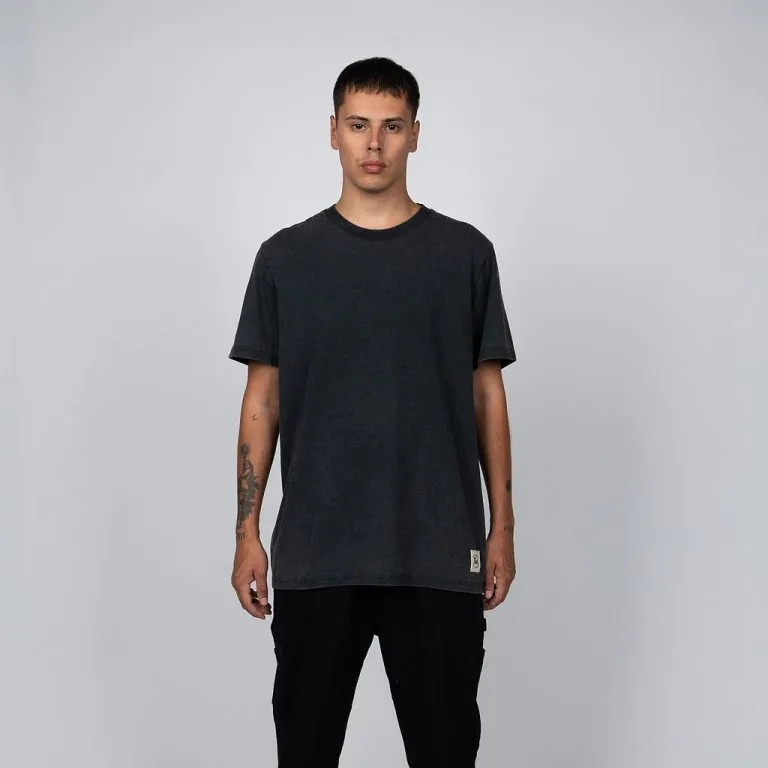 Polera Hombre Negra Básica Algodón Reef