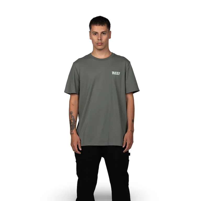 Polera Hombre Verde Estampado California Reef