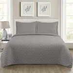 Cubrecama Quilt MF Roma 2.5 Plazas Gris Idetex