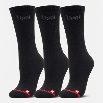 Tripack calcetines Logo Lippi Pack Long Negro