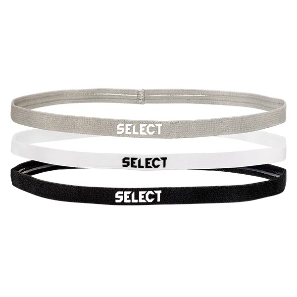 Set 3 Cintillos Negro/Blanco/Gris Select