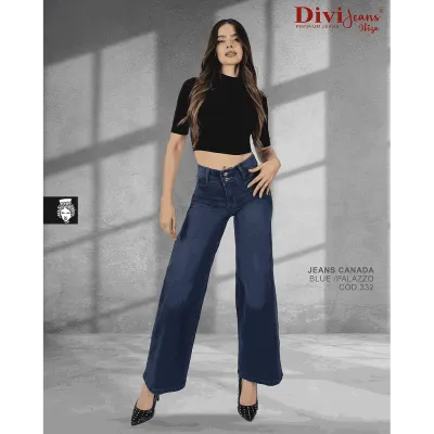 Jeans Mujer Dos Palazzo Canada Light Blue Divi