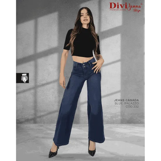 Jeans Mujer Dos Palazzo Canada Light Blue Divi