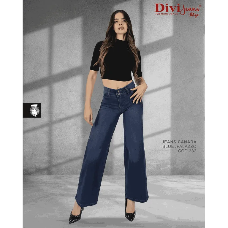 Jeans Mujer Dos Palazzo Canada Light Blue Divi