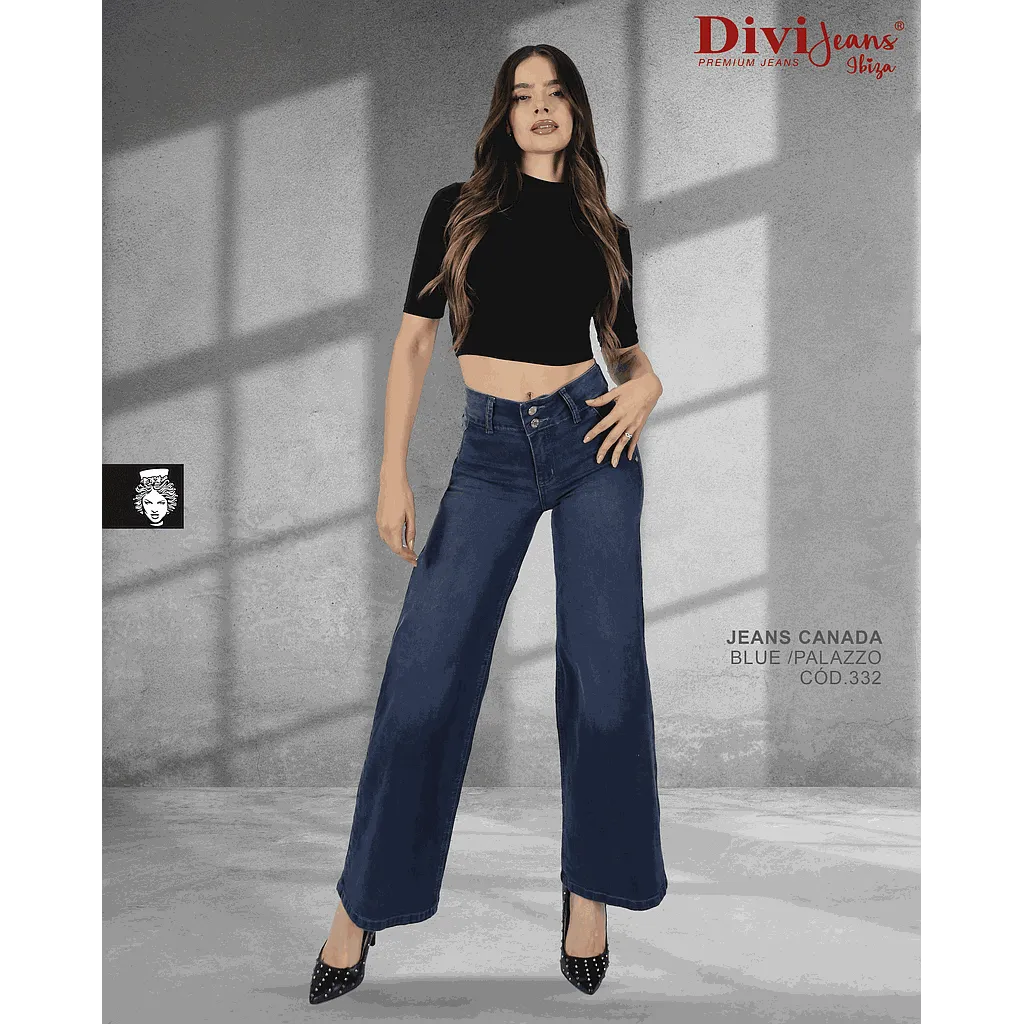 Jeans Mujer Dos Palazzo Canada Light Blue Divi
