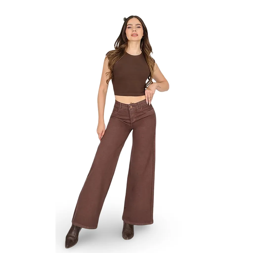 Jeans Mujer Tiro Alto Paris Cafe Divine