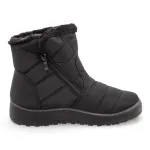 Botín Mujer Acolchado Zip Pelo Interior Negro New Walk