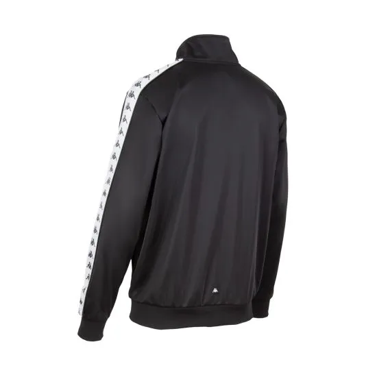 Poleron Full Zipper Hombre Black White Black Kappa - Imagen 4