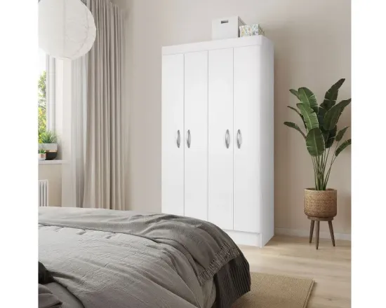 CLOSET BAGUA 4 PUERTAS BLANCO CIC - Imagen 4