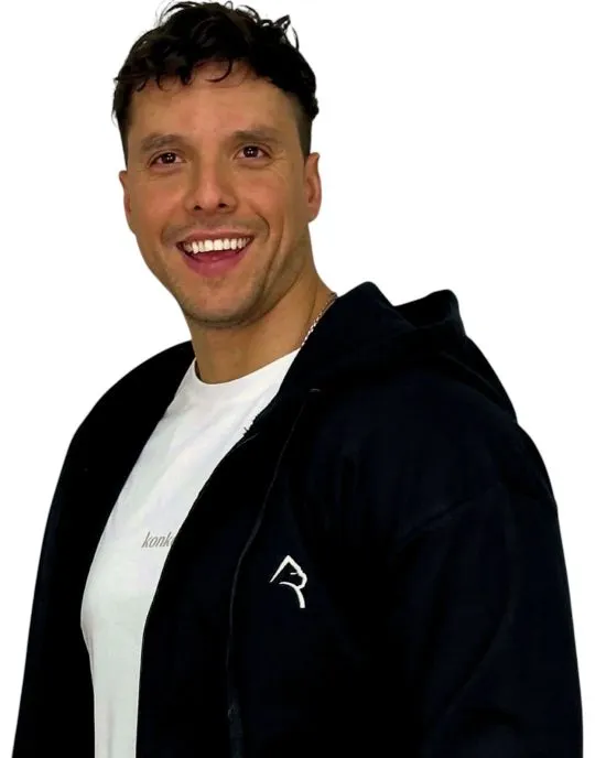 Polerón Deportivo Hombre Zip Classic Negro Konko - Imagen 3