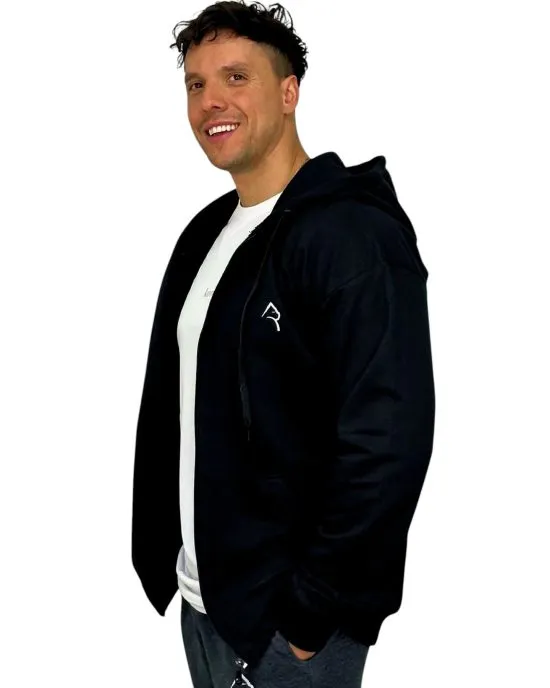 Polerón Deportivo Hombre Zip Classic Negro Konko - Imagen 5