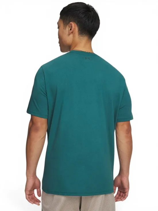 Polera Hombre UA Team Issue Verde Wordmark Under Armour - Imagen 2