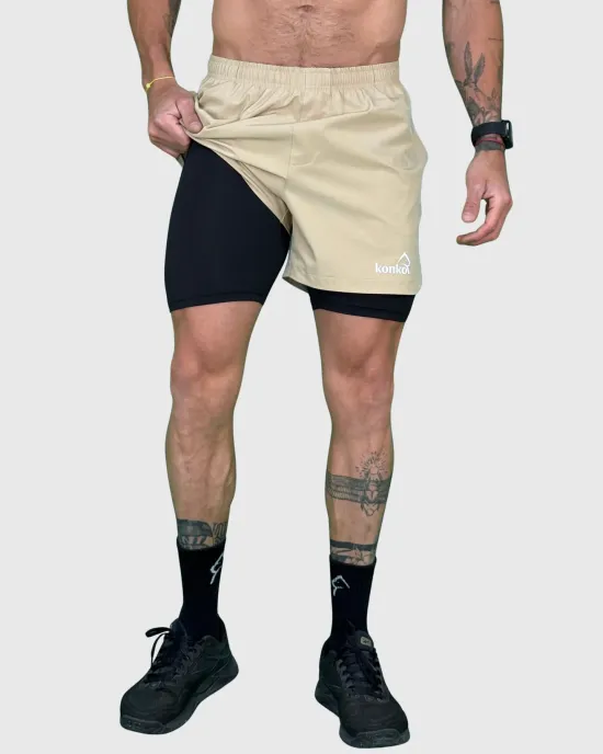 Short Hombre 2 en 1 Hyperflex Clay Konko - Imagen 4