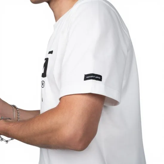 Polera Oversize Hombre Blanca Logo Grande Frontal Whatup - Imagen 3