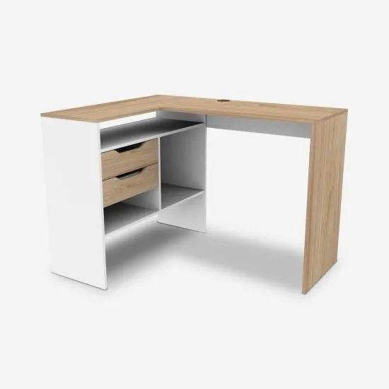 Escritorio Milan 2Cj 5X115X80 CM Olmo Blanco Cic - Imagen 3
