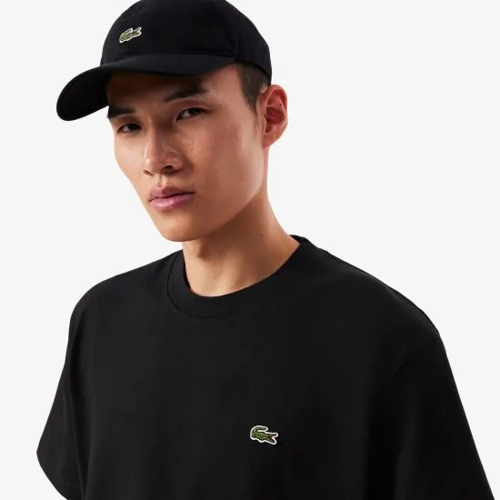Polera Hombre Algodón Grueso Negra Logo Lacoste - Imagen 4