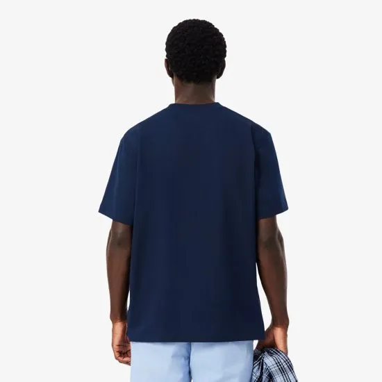 Polera Hombre Algodón Azul Marino Logo Clásico Lacoste - Imagen 2