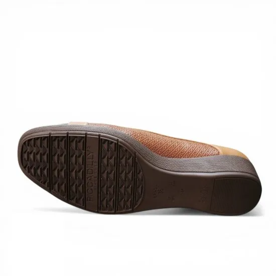 Zapato Mujer Cafe Conhaque Plataforma Piccadilly - Imagen 3