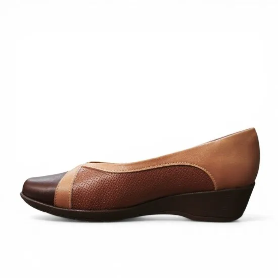 Zapato Mujer Cafe Conhaque Plataforma Piccadilly - Imagen 5
