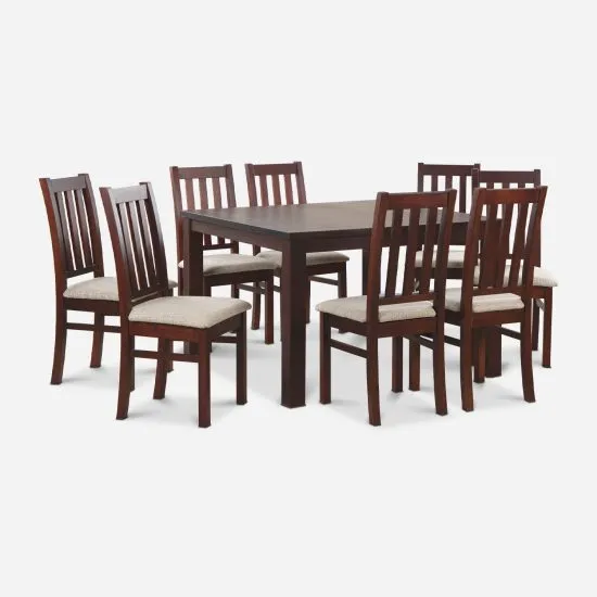 Comedor 8 Sillas Ñuble Caramelo - Tela Beige - Imagen 2