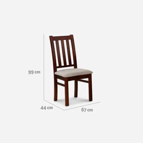 Comedor 8 Sillas Ñuble Caramelo - Tela Beige - Imagen 5