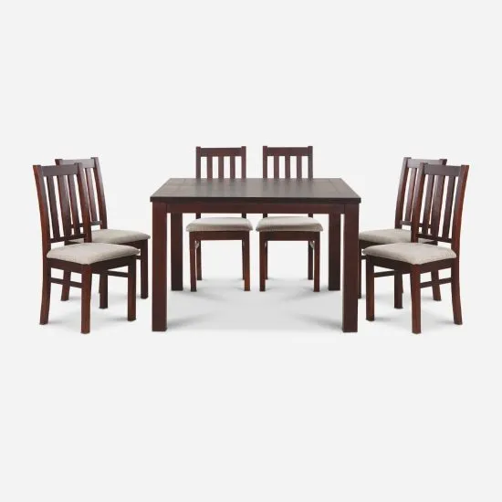Comedor 8 Sillas Ñuble Caramelo - Tela Beige - Imagen 6