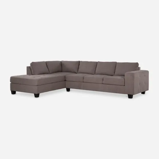 Sofa Seccional Tela Izquierdo Taupe Tamesis Cic - Imagen 4