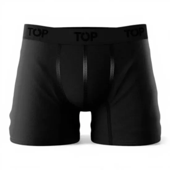 Pack 4 Boxer Briefs Algodon Hombre Medios Negro Top - Imagen 2