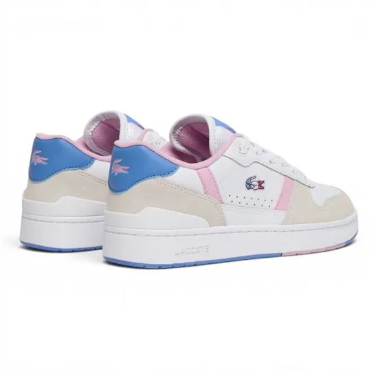 Zapatilla Mujer T-Clip Set Blanca Rosa Celeste Lacoste - Imagen 5