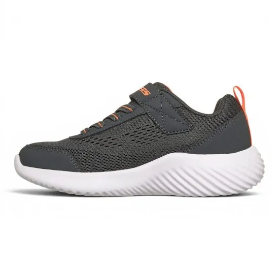 Zapatilla Niño Bounder Quantarun Char Gris Skechers - Imagen 2