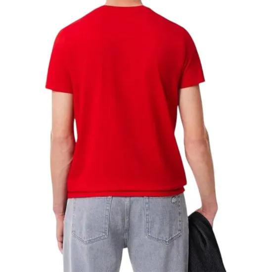 Polera Hombre Cuello Redondo Logo Roja Lacoste - Imagen 4