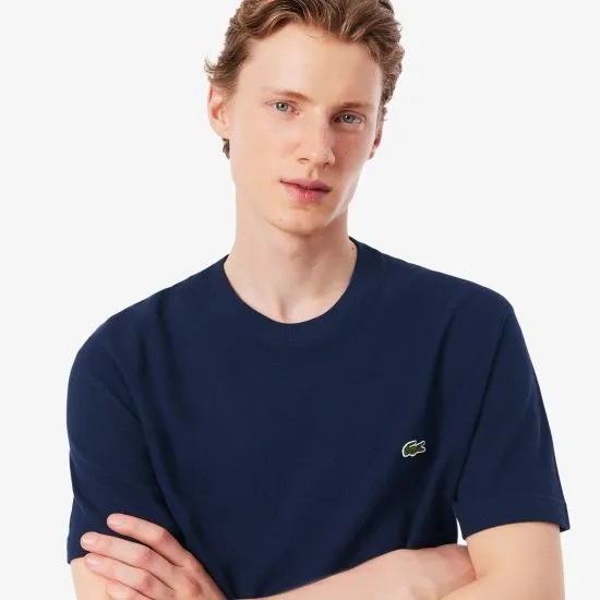 Polera Hombre Cuello Redondo Logo Azul Marino Lacoste - Imagen 3