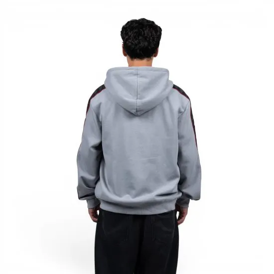 Polerón Kappa Full Zipper Grey Banda Black - Imagen 3