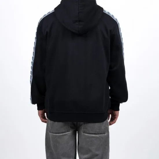 Polerón Kappa Full Zipper Black Banda Grey - Imagen 3