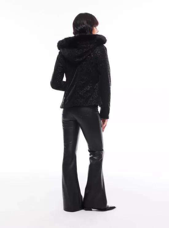 Parka Midi Pu Animal Print con Gorro Desmontable JJO - Imagen 5