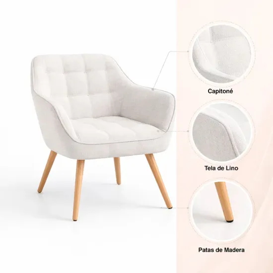 Butaca Decorativa Velvet Chic - Imagen 3