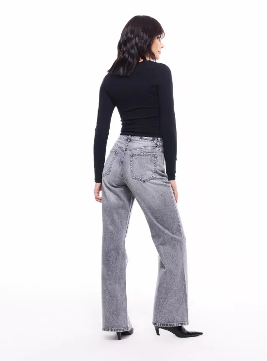 Polera Abertura Frontal Cut Cut Negro JJO - Imagen 2
