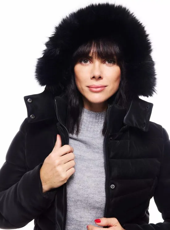 Parka Midi Efecto Piel con Gorro Desmontable JJO - Imagen 6