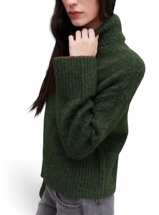 Sweater cuello Alto Crop Verde Oscuro Foster - Imagen 6