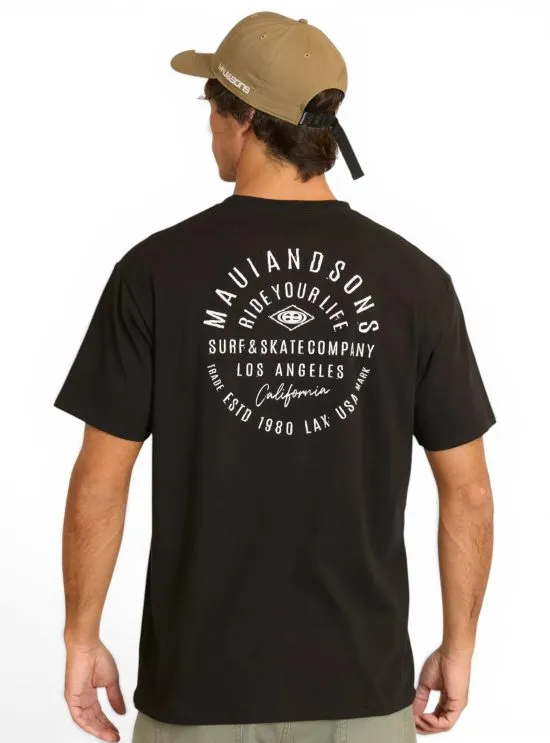 Polera Hombre Ride Your Life Negro Maui - Imagen 2
