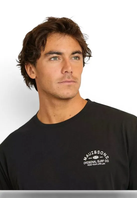Polera Hombre MC Faxof Negro Maui - Imagen 3