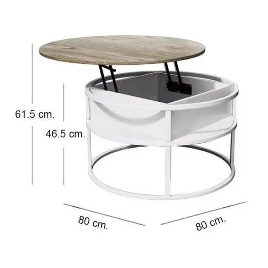 Mesa de centro Elevable Wash Circle Msa - Imagen 3