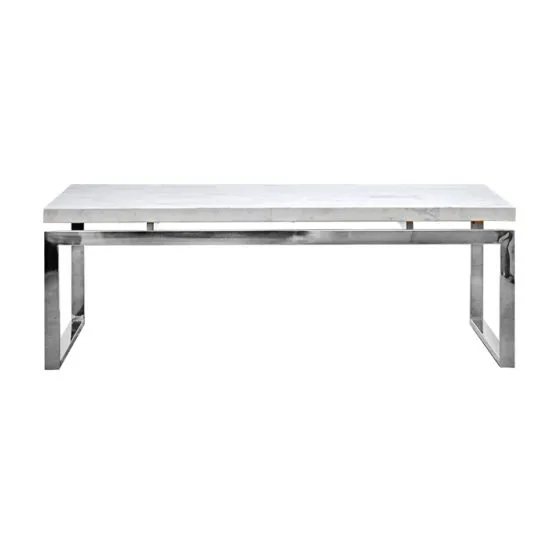 Mesa Centro Rectangular Marmol White Msa - Imagen 3