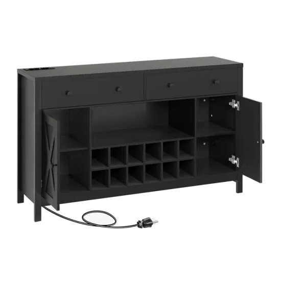 Buffet Consola Con Cava Black 1.4 Msa - Imagen 3