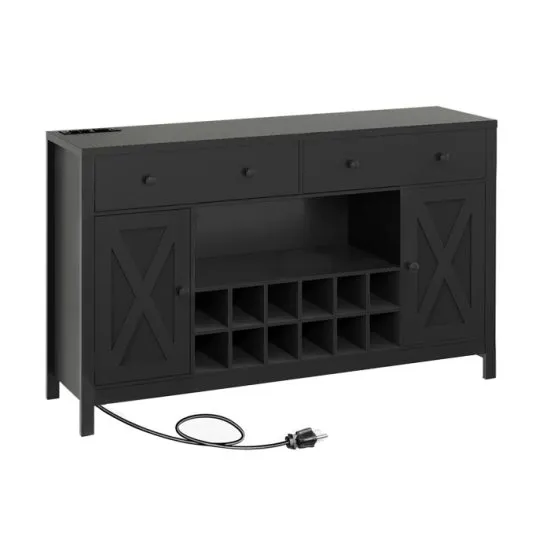Buffet Consola Con Cava Black 1.4 Msa - Imagen 4