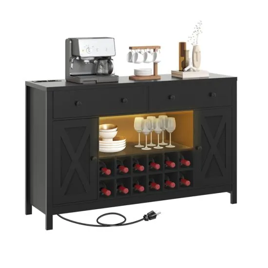 Buffet Consola Con Cava Black 1.4 Msa - Imagen 6